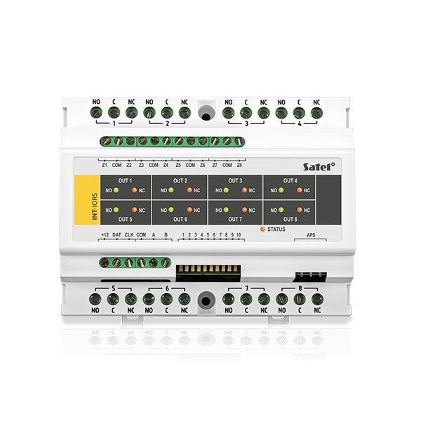 DIN rail compatible zones and outputs expansion module (INT-IORS)