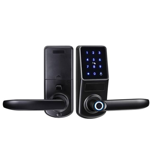 Tuya WiFi Home Security Smart Lock with Doorbell Electronic Lock Fingerprint APP Password RFID Unlock