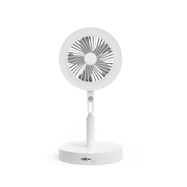 Tuya WiFi Smart Portable Retractable Fan with Ring Light Floor & Table Electric Fan USB Battery Charging Alexa Google